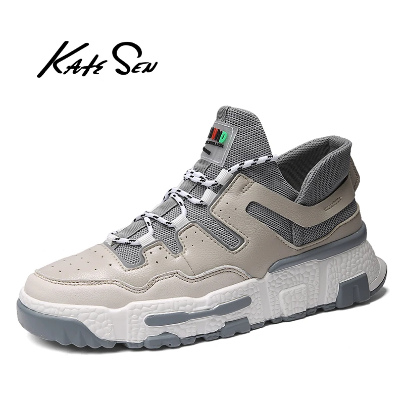 

KATESEN Men Shoes Sneakers Breathable Air Mesh Sneakers Slip on Summer Non-leather Casual Lightweight Sock Shoes Men Sneakers