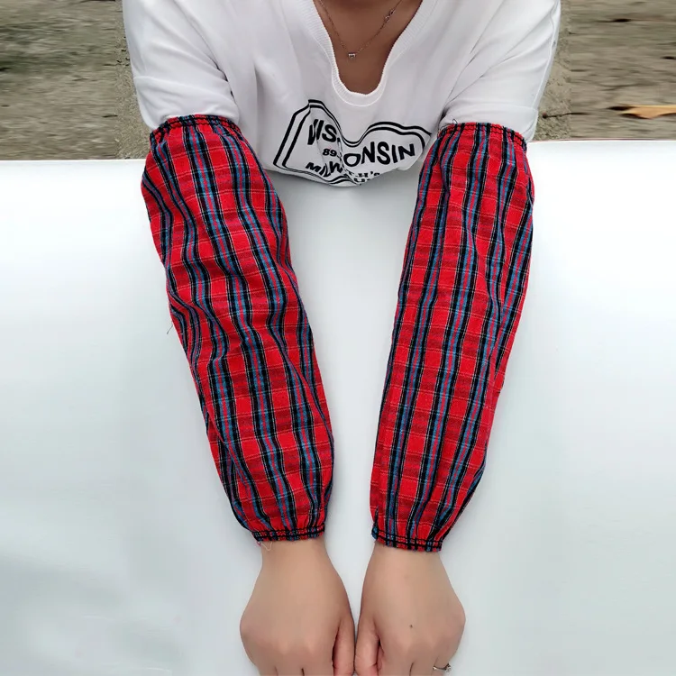 Мужские и женские манжеты рабочие рукава для взрослых хлопчатобумажная ткань удлиненные противообрастающие весна и осень нарукавники Длинные