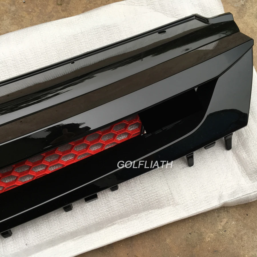 For V-W Golf MK7 Front Center Grille Black Chrome ABS Radiator Hood Upper Grill for golf 7 GOLFLIATH