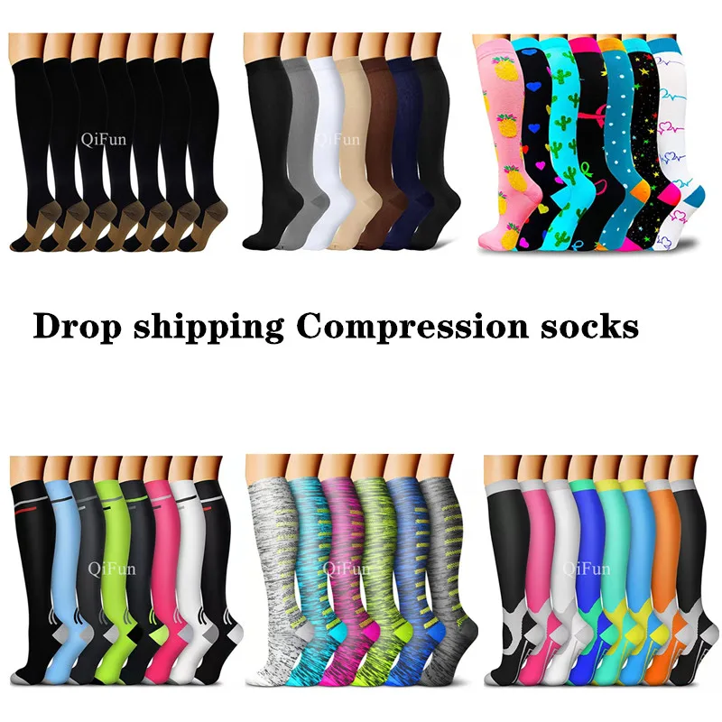 6/7/8 Pairs/Set Compression Socks Blood Circulation Recovery Varicose Veins Travel Running