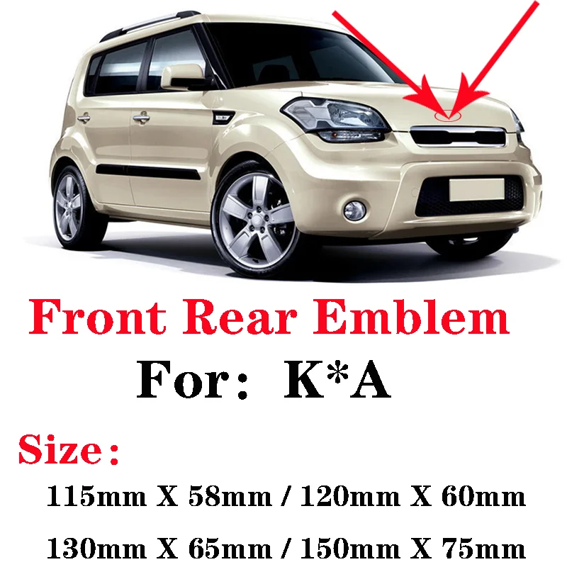 1pcs Black Silver For K*a Grille Front Head Hood Bonnet Emblem Rear Trunk Badge Logo Sticker Decals Car Styling Accessories | Автомобили и