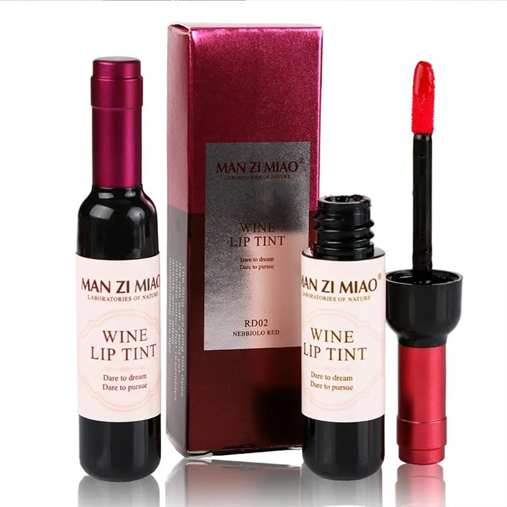 Lipstick Wine Lip Stain Baby Pink Lipgross Matte Liquid Lip Glaze Long Lasting Waterproof Stain Nonstick Cup