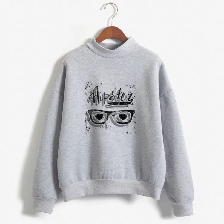 GRAY-DY412 Женские толстовки в студенческом для модных девочек № 98 куртки с капюшоном и принтом с буффами на рукавах и белого цвета; милые розовые Топы на осень свитшоты fresh серая толстовка с капюшоном - Цвет: GRAY-DY412