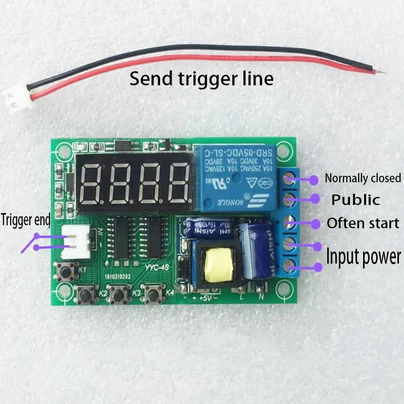 

Новый переменный ток 220 В триггерный задержка таймерный цикл Переключатель печатная плата релейный модуль задержки