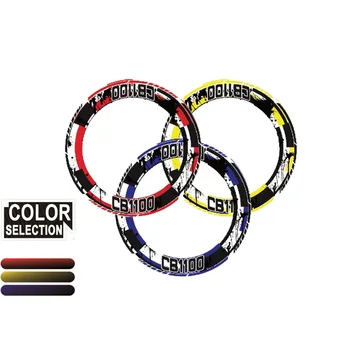 

MTKRACING 4x heavy machine wheel rim tire color tire sticker striped round reflective sticker suitable for HONDA CB1100