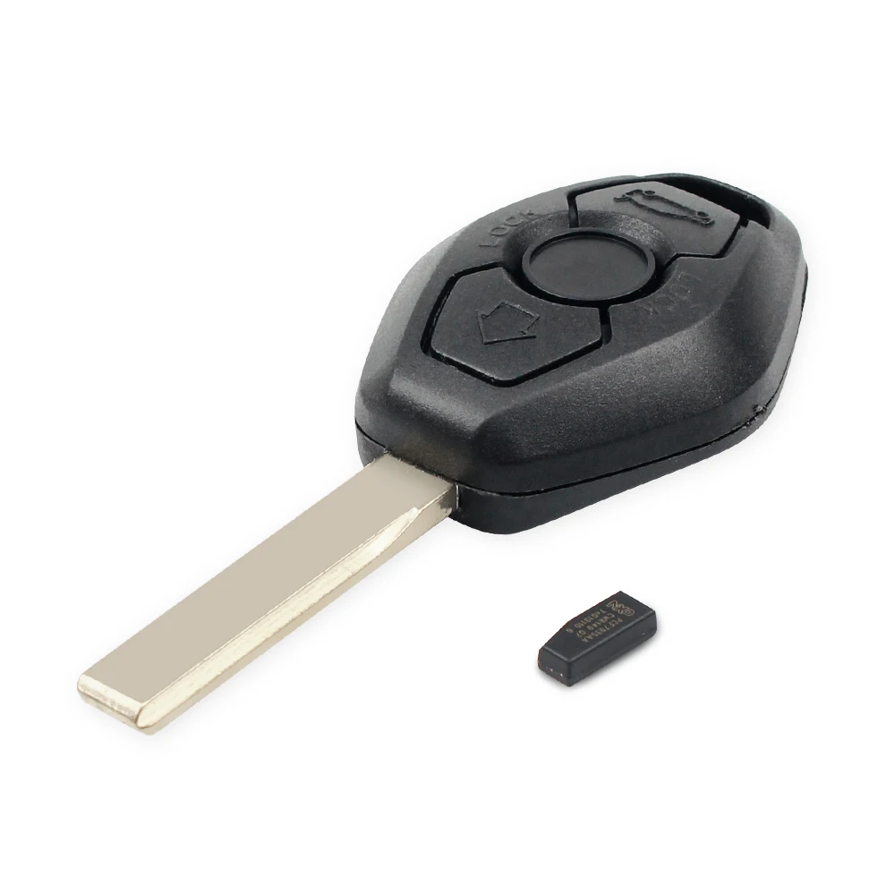 KEYYOU Clé De Voiture À Distance Pour BMW EWS X3 X5 Z3 Z4 3 5 7 Série E38  E39 E46 Fob 3 Boutons Émetteur HU92 Lame ID44 Puce 315Mhz