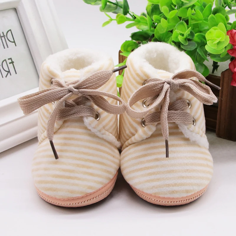0-12 Months stripe Infant Baby Girl Boots Warm Winter Snow Baby Boots boy Toddler Shoes Little Girl Shoes Newborn Snekers