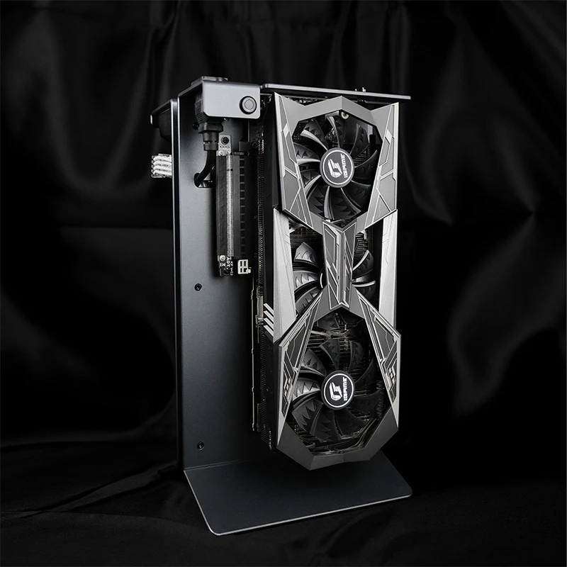 XTIA Xproto A4 MiniITX Open Case Mini Tower Case Dark Grey Computer