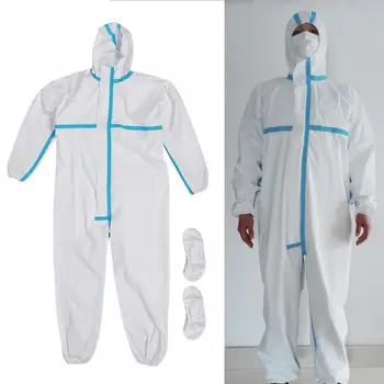 

Reusable Quarantine Protective Clothing Safety Coverall Security Suit with Shoe Cover Overall Suit M/L/XL/XXL/XXXL Available