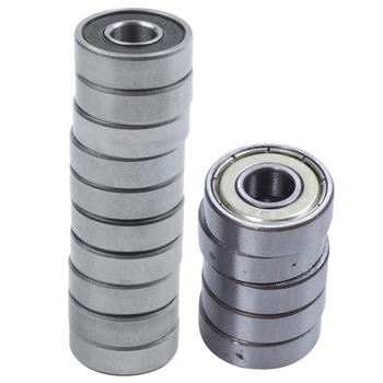 

10Pcs 6000RS Shielded Deep Groove Radial Ball Bearings 10mmx26mmx8mm & 15Pcs 608ZZ Double Shielded Bearings