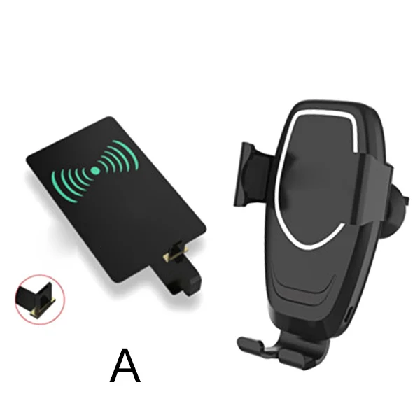Автомобильный держатель для телефона Быстрая зарядка беспроводные зарядные устройства Кронштейн для мобильного телефона для смартфона GT66 - Цвет: A with Positive Patc