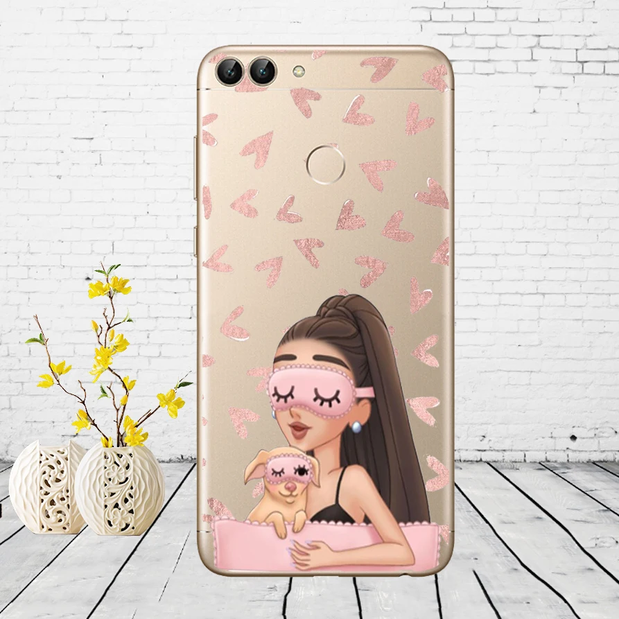 Huawei P Smart Case TPU Мягкий силиконовый прозрачный чехол для телефона huawei P Smart Cover FIG-LX1 Enjoy 7S Чехол - Цвет: B12