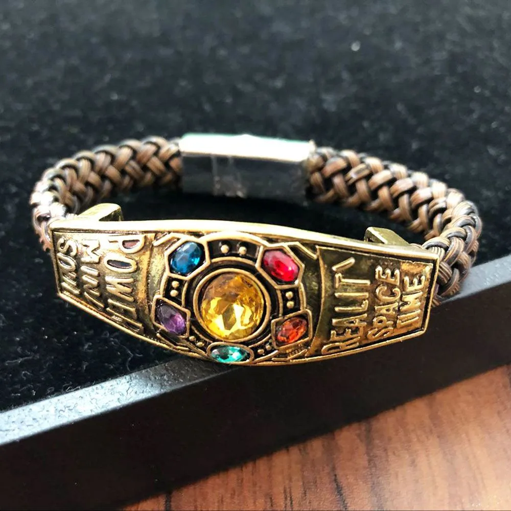 Marvel Мстители эндигра Браслет бесконечность для женщин и мужчин танос