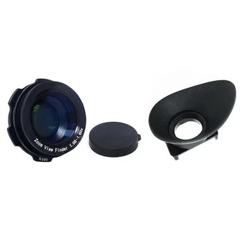 

1 Set 1.08X-1.6X Zoom Viewfinder Eyepiece nifier & 1 Pcs Eyepiece Eyecup