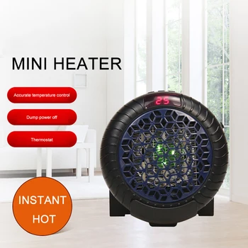 

Electric Space Heater Desktop Heating Warm Air Heater w/Temperature Display Electric Warm Air Fan Office Room Heaters Handy
