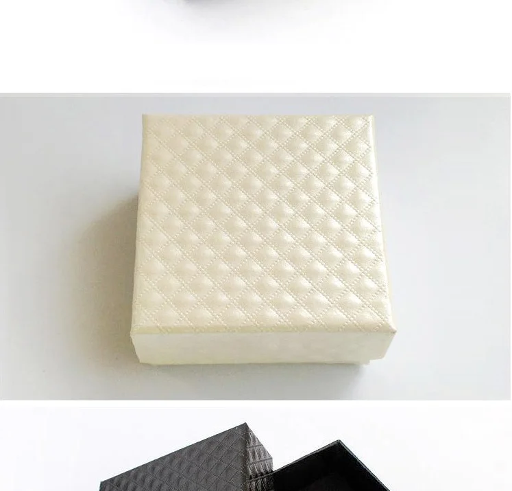 Square Jewelry Organizer Box For Earrings Necklace Bracelet Display Gift Box Holder Packaging Cardboard Boxes Black 7.5x7.5