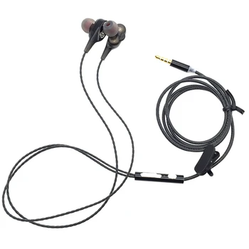 

Dual Action Coil Earphone with Heavy Deep Bass Clear Line Control Noise Isolating for Apple Samsung Smartphone