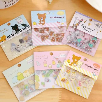 

80Pcs/pack Kawaii Japan Easy Bear And Friends Series Six Design For Choose Labels Stickers For Children Decorative