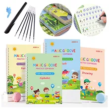 

Magic Practice Copybook For Kids Handwriting Practice Book Pen Refill English Cursive Calligraphy Reusable Magic Practice Book