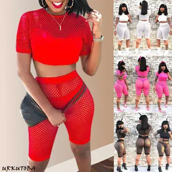 

Sexy Womens 2Pcs Set Crop Top Pants Playsuit Ladies Summer Jumpsuit Romper