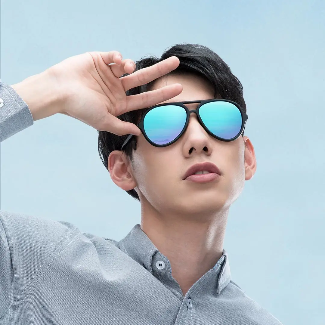 Xiao mi JIA mi home Ts Ice Blue Pilot Солнцезащитные очки для подарка Путешествия Стиль Мода Tac поляризационные линзы большая зеркальная оправа Xio mi