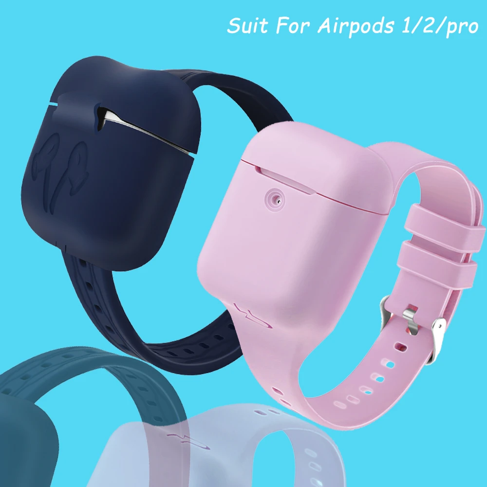 Sports Silicone Case For Apple Airpods Pro 3 2 1 Protective Wrist Band Case  For Airs Pods 3 2 1 Pro Soft Portable Silicone Cover - Earphone Accessories  - AliExpress