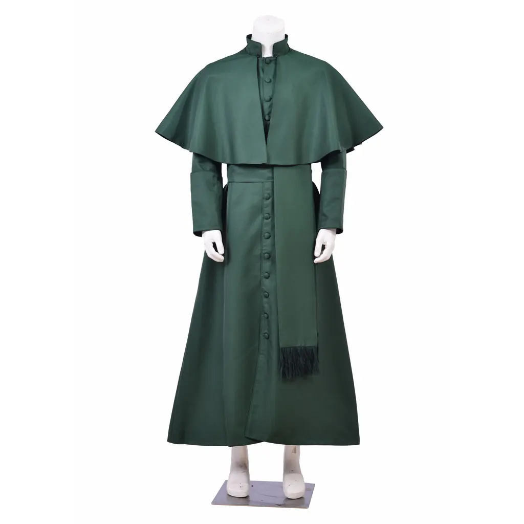 

Cosplaydiy Roman Soutane Cassock Cosplay Costume Adult Medieval Clergy Robe Cloak Cassock With Belt Custom Made