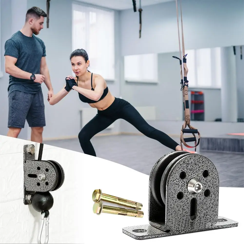 YEES Single Pulley Block Bearing Lifting Pulley Hanging Wheel Fitness Wheel Stainless Steel Swivel Lifting Rope Pulley Silent Roller Gym Exercise Accessories judicious 