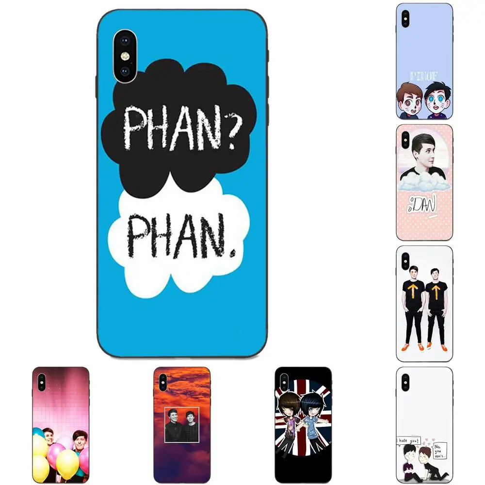 Мягкий художественный принт для Apple iPhone 4 4S 5 5S SE 6 6S 7 8 11 Plus X XS Max XR Pro Dan и Phil Cat мужчин |