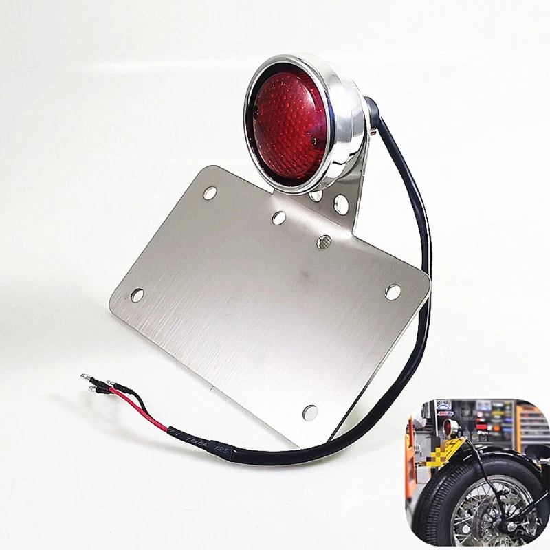 Мотоцикл задний стоп-сигнал светильник Нержавеющая сталь крепление Кронштейн