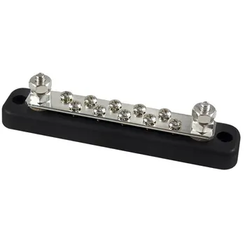 

Iztoss Heavy-Duty 150A Common Line Buss Bar 10 Terminals Power and Ground Junction Distribution Block