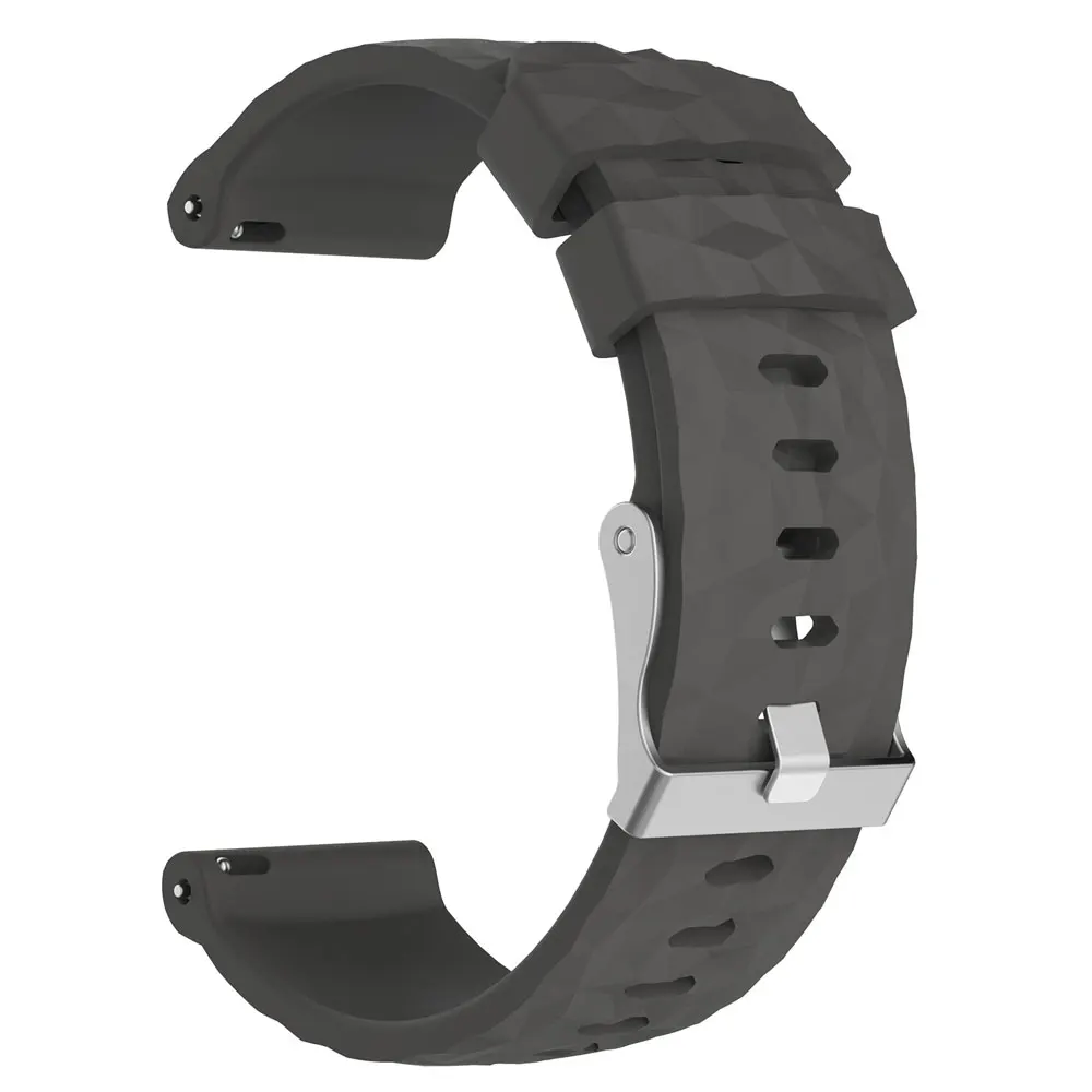 Ремешок для Suunto Spartan Sport Wrist Hr Baro Suunto9 силиконовый дышащий ремешок Сменные аксессуары браслет - Цвет: Серый