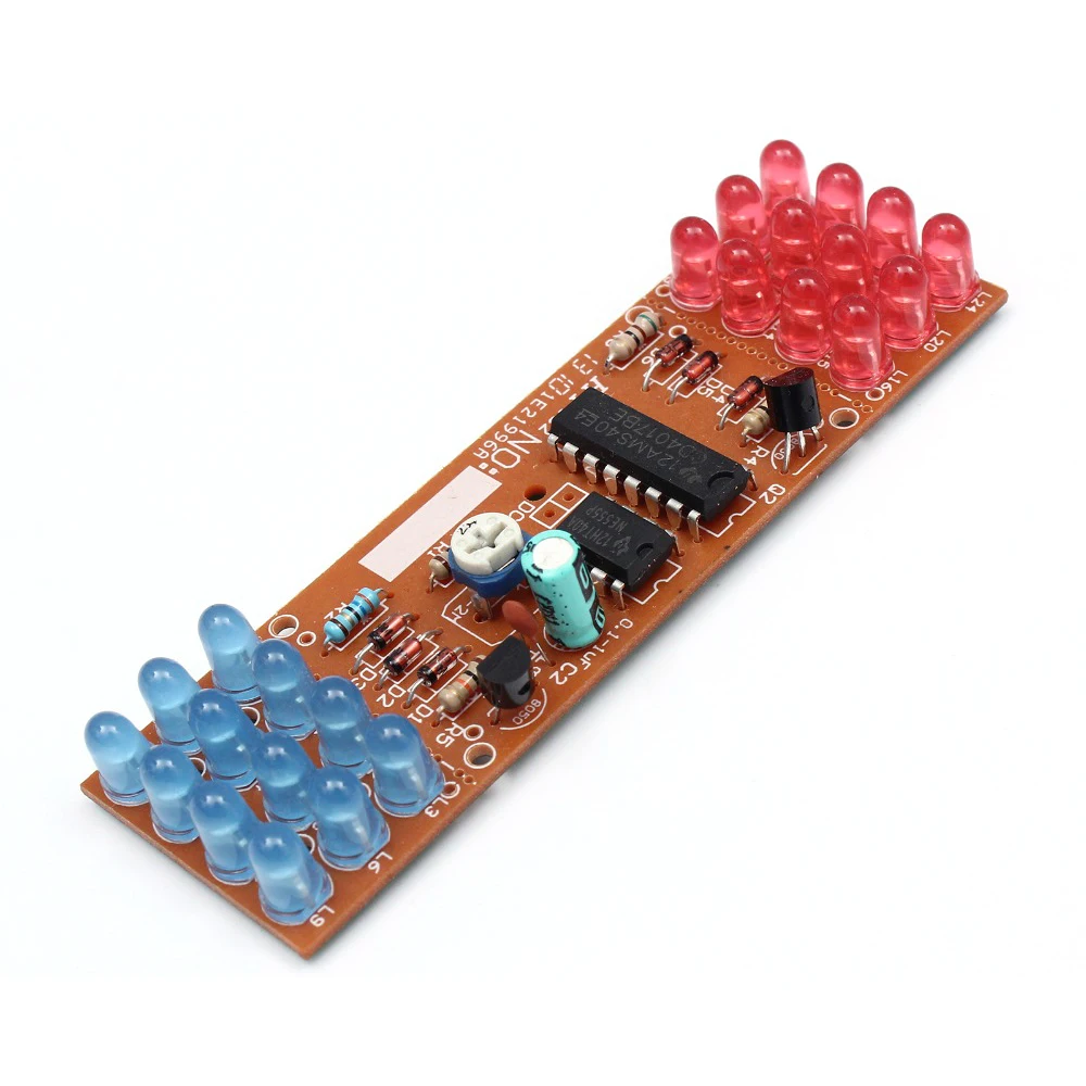 100 шт./лот красно синие двухцветные мигающие огни набор сделай сам стробоскоп NE555 +