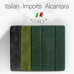 Para o iPad 10.2 2020 2021 9th 8th 7th 6th 5th Geração Caso Do Ar iPad Tampa 3 2 1 Alcantara para Casos de Ar iPad Pro 9.7 2019 10.5