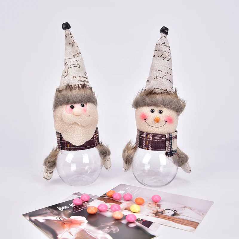 Рождественская банка для конфет, Рождественский Подарочный пакет для детей, Санта-Клаус/Снеговик/Лось, Рождественская елка, украшения для рабочего окна, домашний декор
