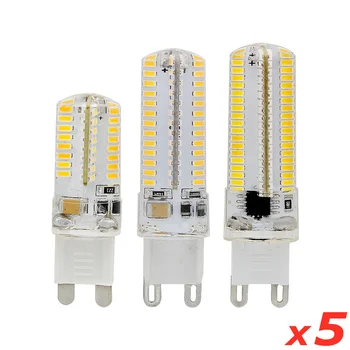 

5pcs Silicone G9 LED Light Bulb 2W 3W 4W SMD3014 Lamp AC 220V 110V Eye Protection Long Life Warm Cold White For Home Chandelier
