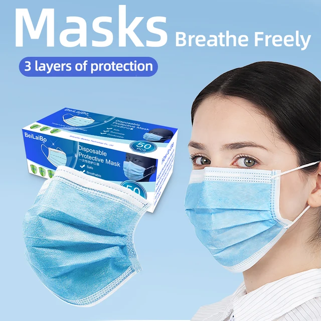 US $48.00  Free DHL Disposable Antivirus Flu Mask 3 Layer Safety Mask Flu Mask Pm2.5 Apply Dust Adult Filter M