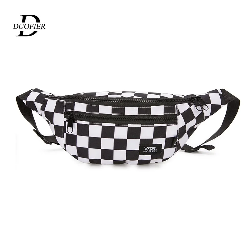 Поясная Сумка унисекс Женская модная клетчатая Шахматная сумка путешественника сумка на груди Женский ремень сумки для мобильного телефона