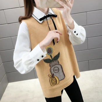 

15666 hall 7 in row 1 】 to film the new round collar flowers vest vest 38