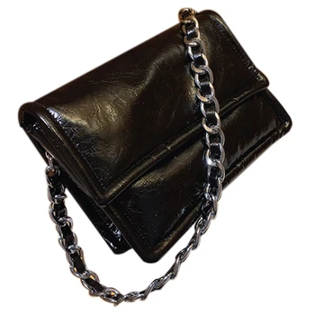 

Soft PU Leather Crossbody Bag Women'S Chain Design Shoulder Messenger Bag Women'S Small Handbag Bag