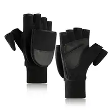 Новые зимние мужские перчатки с флисовой подкладкой, толстые уличные перчатки без пальцев с сенсорным экраном, теплые Высокие перчатки