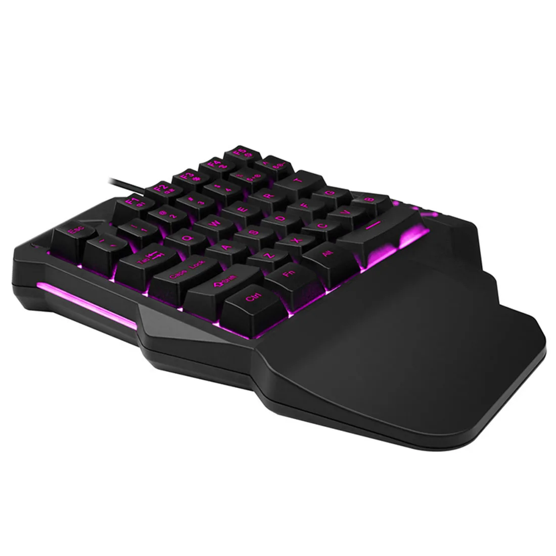  Mechanical One-Handed Keyboard Hand Game Artifact Keypad For Game LOL / Dota / PUBG - G30 Mixed Lig