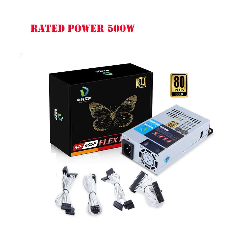 Блок питания для ПК 500 Вт Flex PSU 1U маленький источник полный модуль 80plus ЗОЛОТОЙ K39 A4