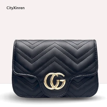 

Fashionable diamond bag female 2020 Korean version of the new quality sense of small messenger bag trend chain small square bag