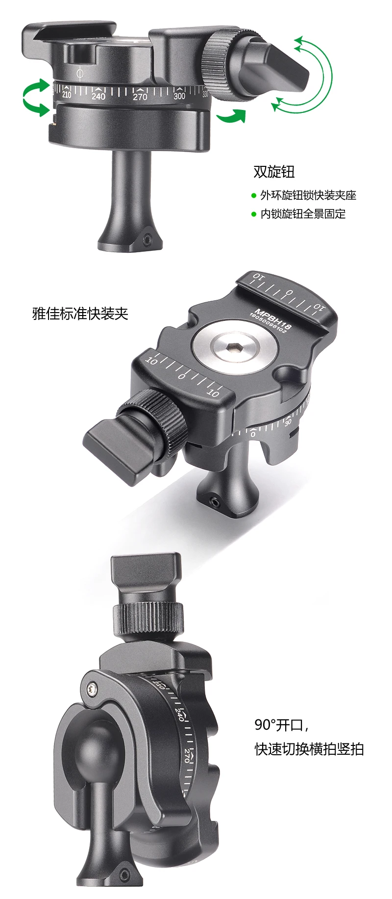 Панорамная мини шаровая Головка штатив Стенд адаптер Quick Release Plate для GOPRO смартфон Nikon sony Canon DSLR камера