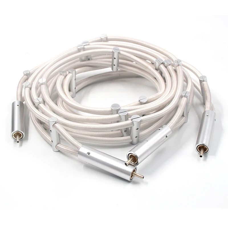 Hi-End Argento The Flow Hi Fi Audio Cavo Rca Cavo Di Interconnessione Cavo Di Segnale Hi-End Per Amplificatore Cd