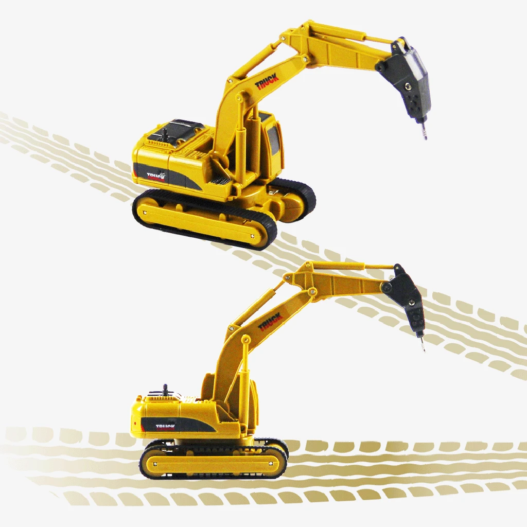 2.4G Simulation toy RC excavator toys with Musical and light Children's Boys RC truck Beach toys RC Engineering car tractor