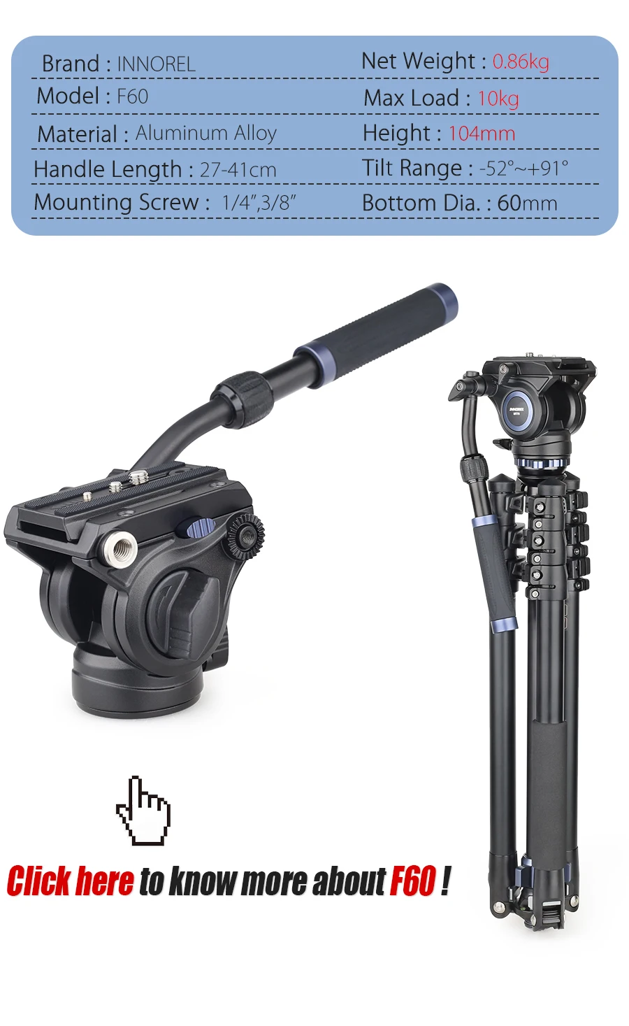 INNOREL MT70 портативный профессиональный штатив монопод для камеры стойка для фотосъемки Опциональная видео головка и Настольный Штатив