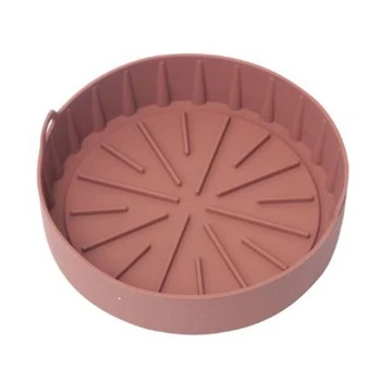 

Thick Silicone Grill Pan for Air Fryer Multifunctional Air Fryer Accessories Bread Cake Barrel Pizza Pan Baking Basket B