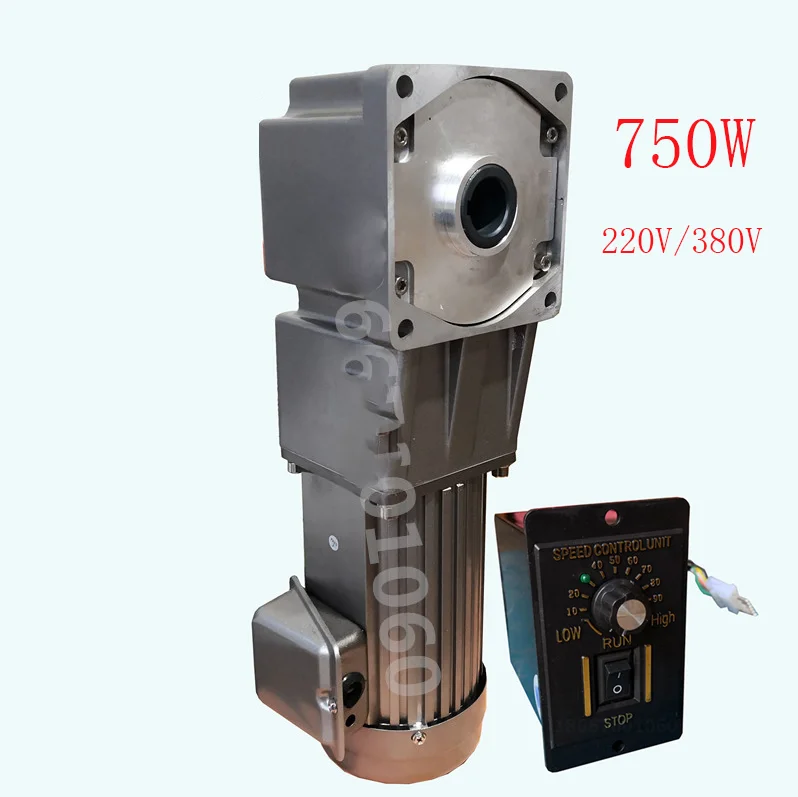 750W AC220V/380V right angle motor, hollow shaft, solid shaft, AC reduction gear, high torque, adjustable speed